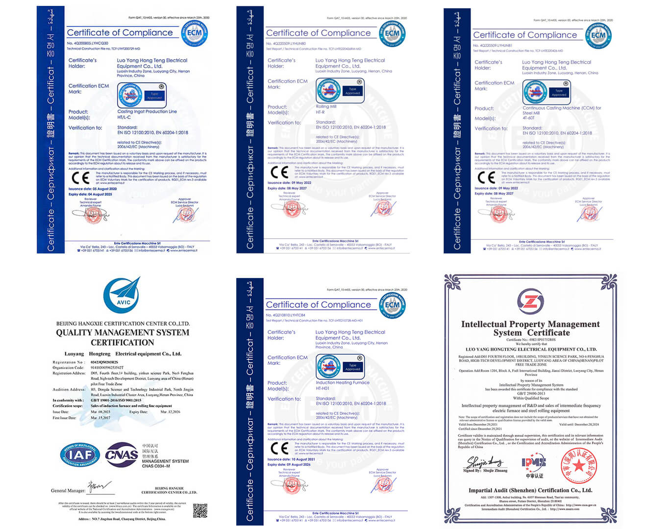 Hongteng certificates
