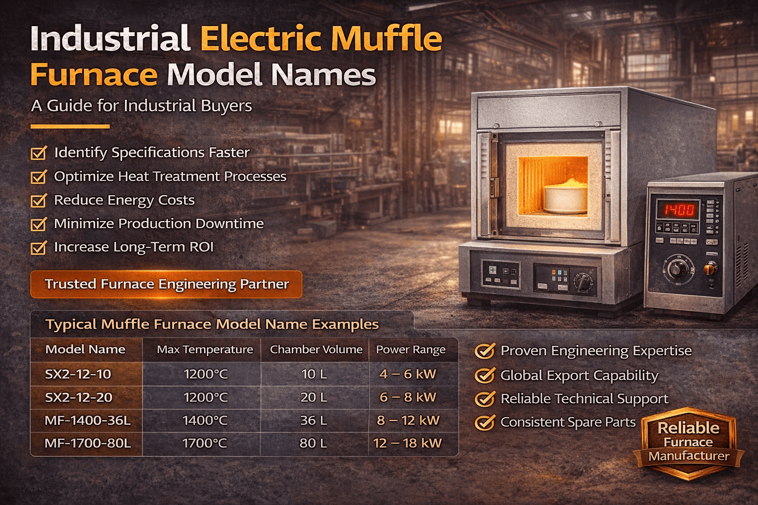 Industrial Electric Muffle Furnace Model